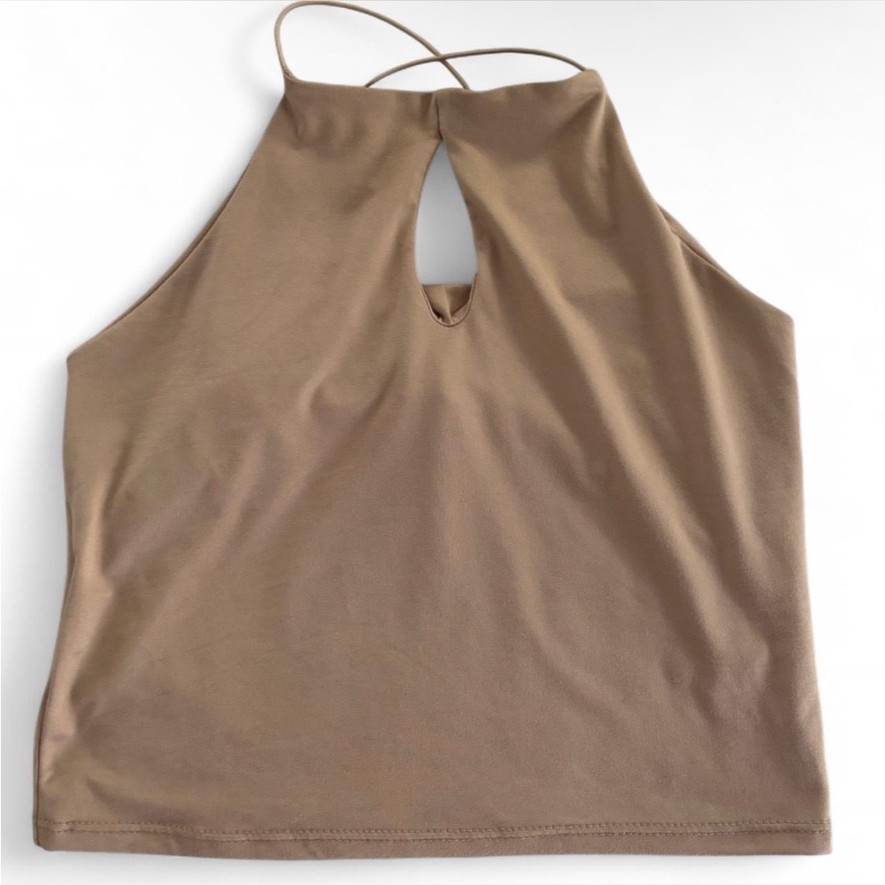 Elegant Tan Halter Top